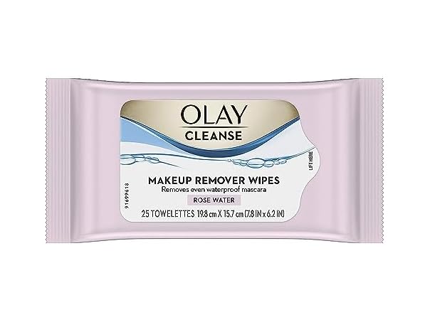 Olay Cleanse Makeup Remover, Rose Water, 25 Wipe