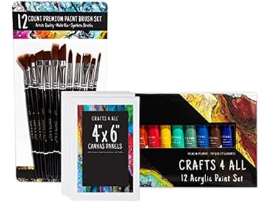 28 Piece Acrylic Paint Set Kit (2 Pack)