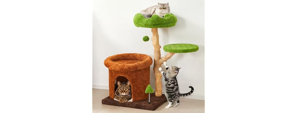 Fansafurn Cute Cat Tree with Scratching Posts