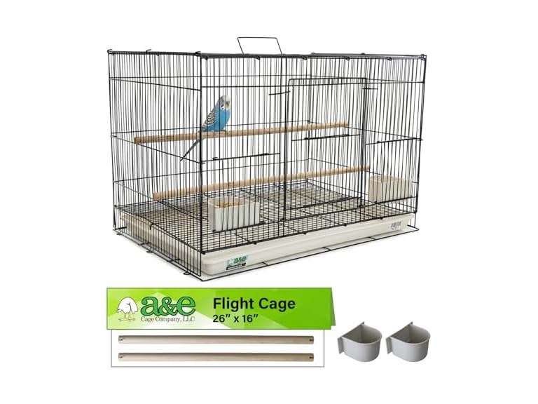 A&E Cage Co 503 Flight Cage 24"x16"x16" Small Bird