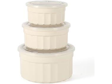 Martha Stewart 6 Piece Stoneware Meal Prep Container Set