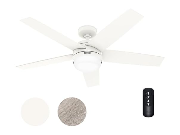 Hunter Fan 52" Light & Remote, White