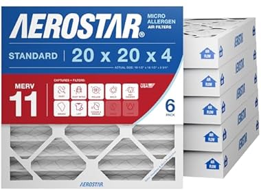 Aerostar 20x20x4 MERV 11 - 6 Count