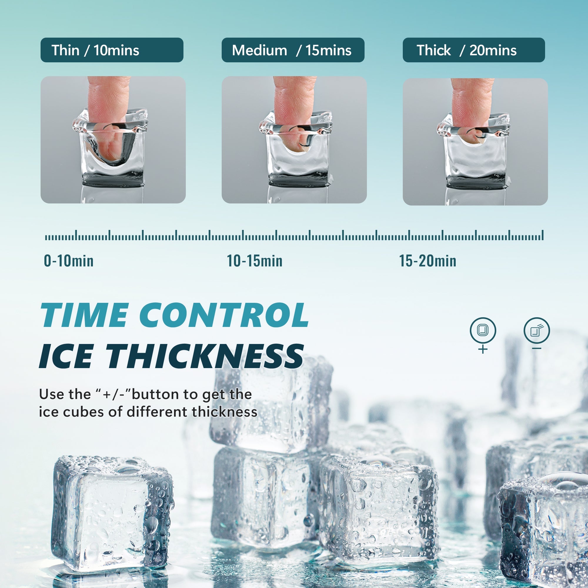 Euhomy Tile Plus Cube Ice Maker
