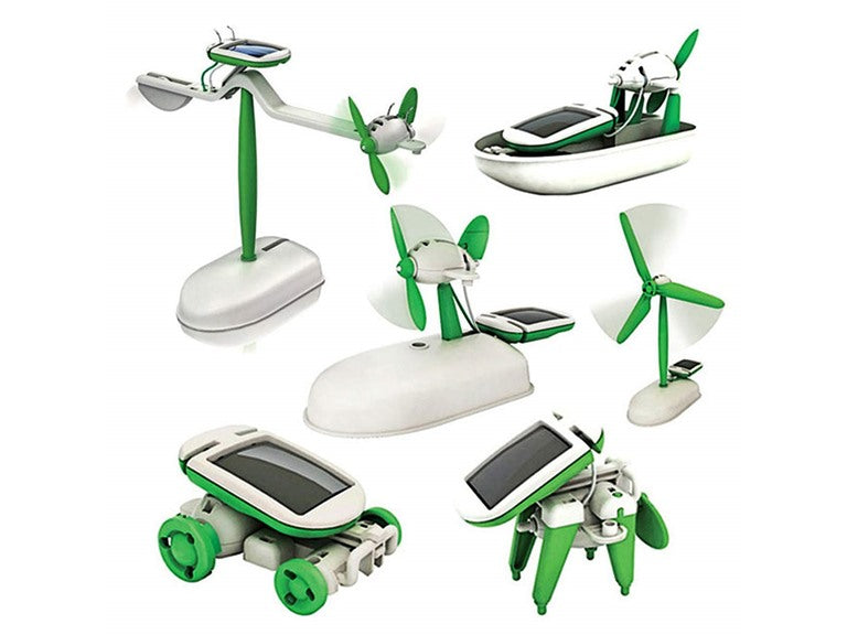 DIY 6-in-1 Solar Robot Vehicles