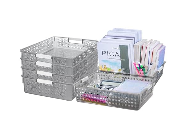 Cetomo Plastic Storage Box Clear Black, 6 Pack