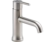 DELTA Faucet Trinsic Single Hole Bathroom Faucet- Stainless