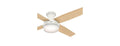 Hunter Fan 52" Light Kit, Fresh White