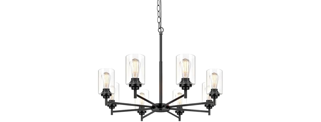 Sucolite 33.5'' 8-Light Chandelier -Choose Color