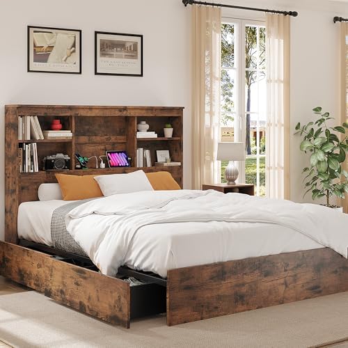 GarveeHome King Size Bed Frame