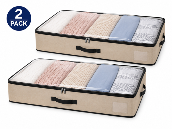 2 Pack Under-the-Bed Storage Bags