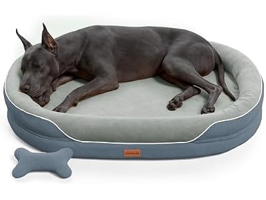 CWAWZ Dark Grey XXL Orthopedic Dog Bed 53"
