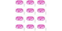 Lakumu 12 Pack Pink Led Fairy Lights