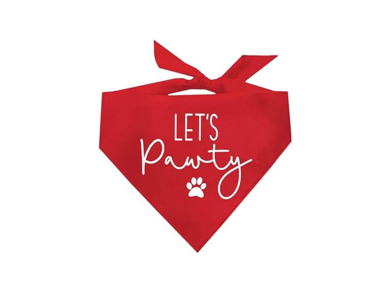 Let's Pawty Birthday Party Dog Bandana | 100%