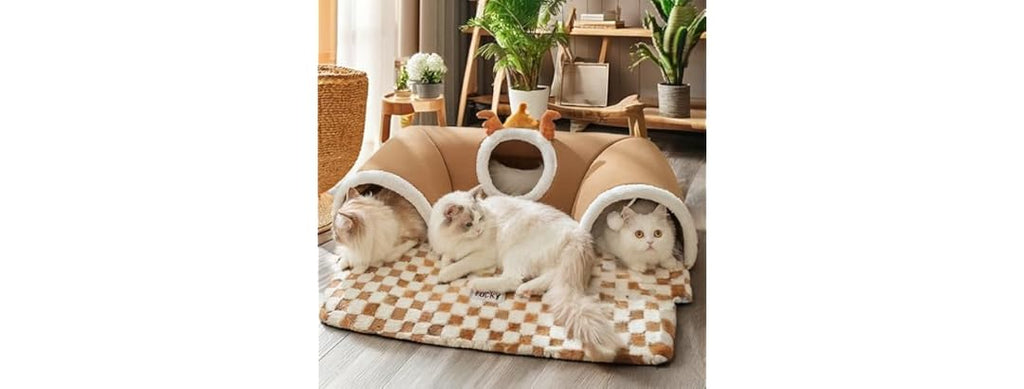 GoofyPet Cat Tunnel Bed Indoor Peekaboo Cave