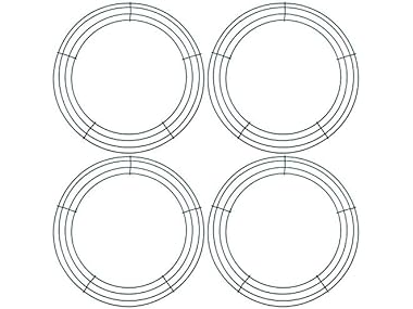 4 Pack 14" Metal Wire Wreath Frame