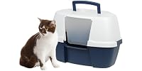 IRIS USA Large Corner Cat Litter Box with Lid