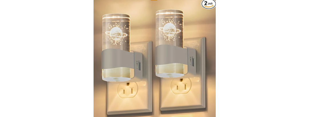 Hakol 2 Pack Night Light – 3D Etched Starry Night