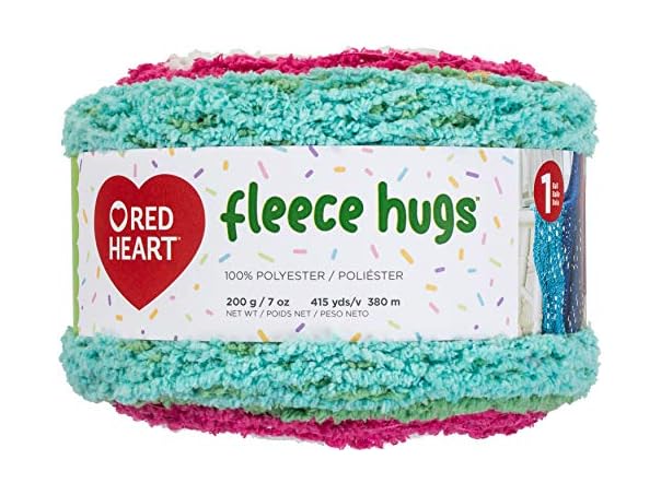 RED HEART Fleece Hugs Yarn, Lilies
