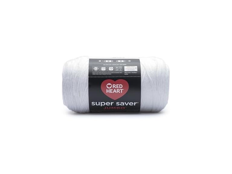 Red Heart Super Saver Jumbo Yarn, White