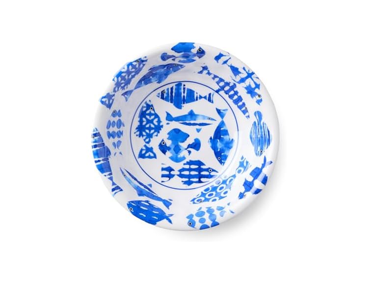 Fish Tale 7.5 Inch MELAMINE ALL PURPOSE BOWLS, SETof 6