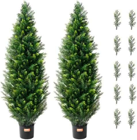 Artificial Cedar Topiary Tree, 48 inch Tall