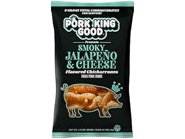 (10 Pack) Smoky Jalapeño & Cheese Pork Rinds 1.7oz Bags