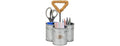 Mind Reader 3-Comp Metal Caddy Silver