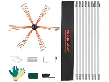26 Feet Chimney Sweep Kit, w/ 8Reinforced Nylon