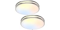 TOBUSA 16in 50W LED Flush Mount Ceiling Lights 5600lm, 2 Pack