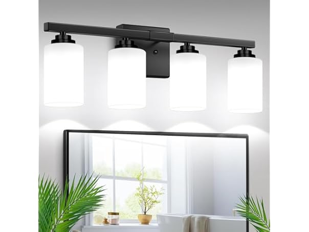 4-Light Bathroom Light Fixtures, 27" Modern Vanity Lights