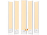 5Pk VerRon Under Cabinet Lighting Rechargeable LEDs, Warm White