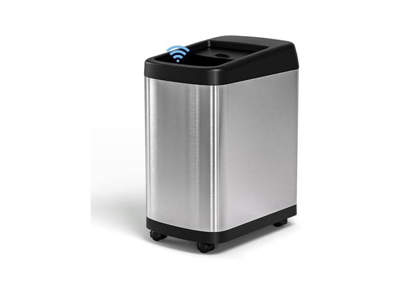 ELLO&ALLO 13 Gallon Kitchen Trash Can with Roll Up Lid