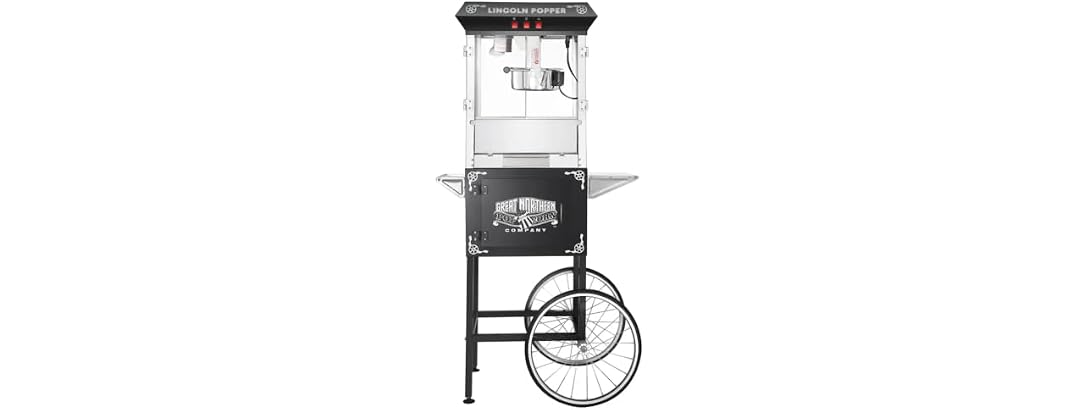 6035 Great Northern Black Antique Style 8oz Popcorn Popper Machine