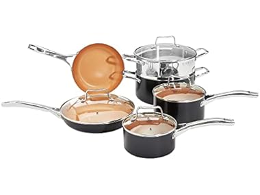 Amazon Basics Ceramic Nonstick Pots and Pans