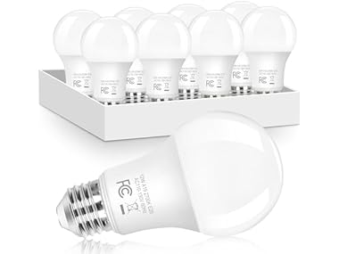 Brightever B0G3H8WCBR Dimmable Light Bulb 8-Pack