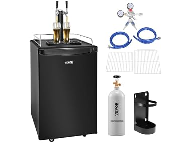 VEVOR Beer Kegerator, Dual Tap Draft