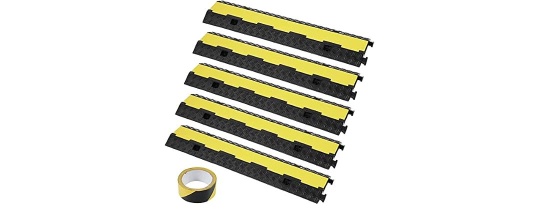 5-Piece Rubber Cable Guard, Dual Channel, 12000
