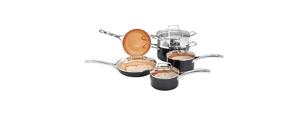 Amazon Basics Ceramic Nonstick Pots and Pans