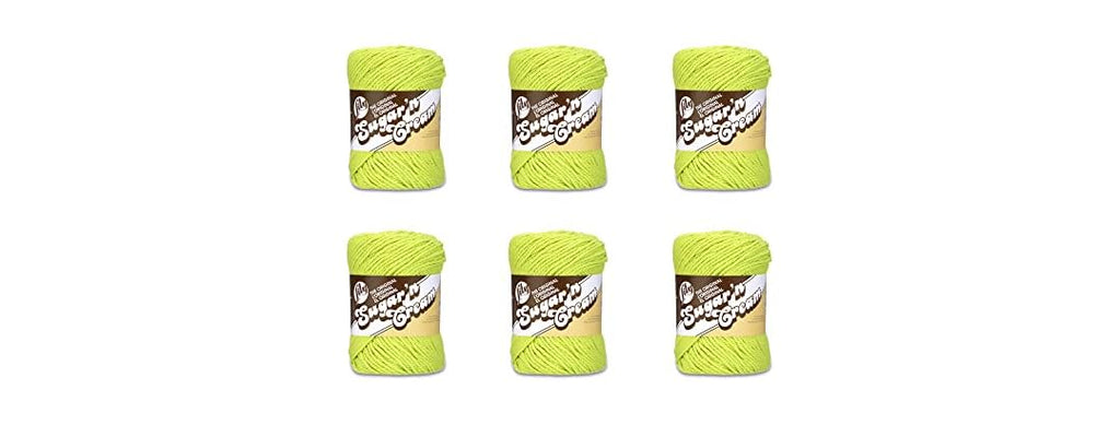 Lily Sugar'N Cream Hot Green Yarn - 6 Pack