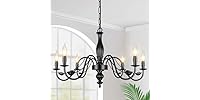 VerRon 29" Black Chandelier for Dining Room