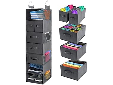 Hanging Closet Organizer w/ Drawers
