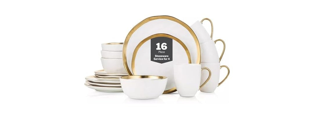 Stone Lain Modern Porcelain 16pc Dinnerware