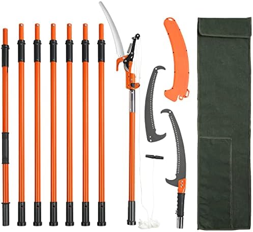 Manual Pole Saw, 7.3-27 ft Extendable Scissors