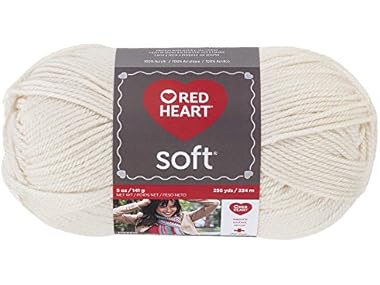 RED HEART Soft Yarn, Off-White