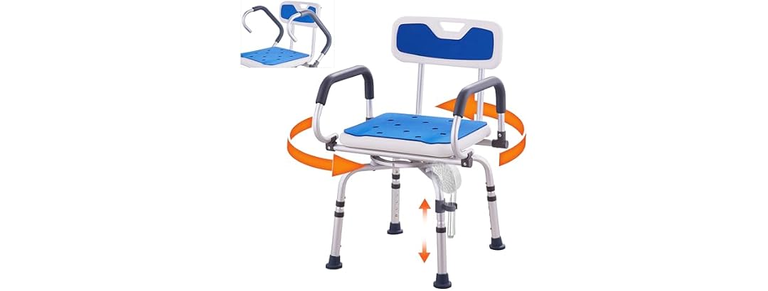 VEVOR Swivel Shower Chair 360 Degree