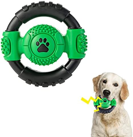 CSDKFCG Squeaky Dog Toys,Steering Wheel Shape