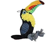 Ruffian Bird Toucan Plush Squeaker Dog Pull Chew Toy