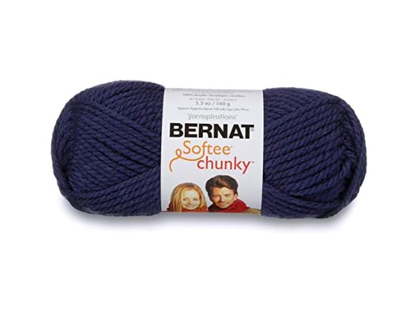 Bernat Softee Chunky Yarn, 3.5 Oz, Gauge 6 Denim