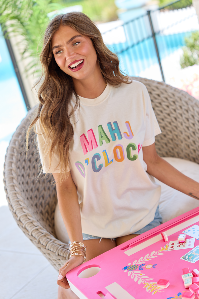 Mahj O'Clock Ivory Graphic Tee